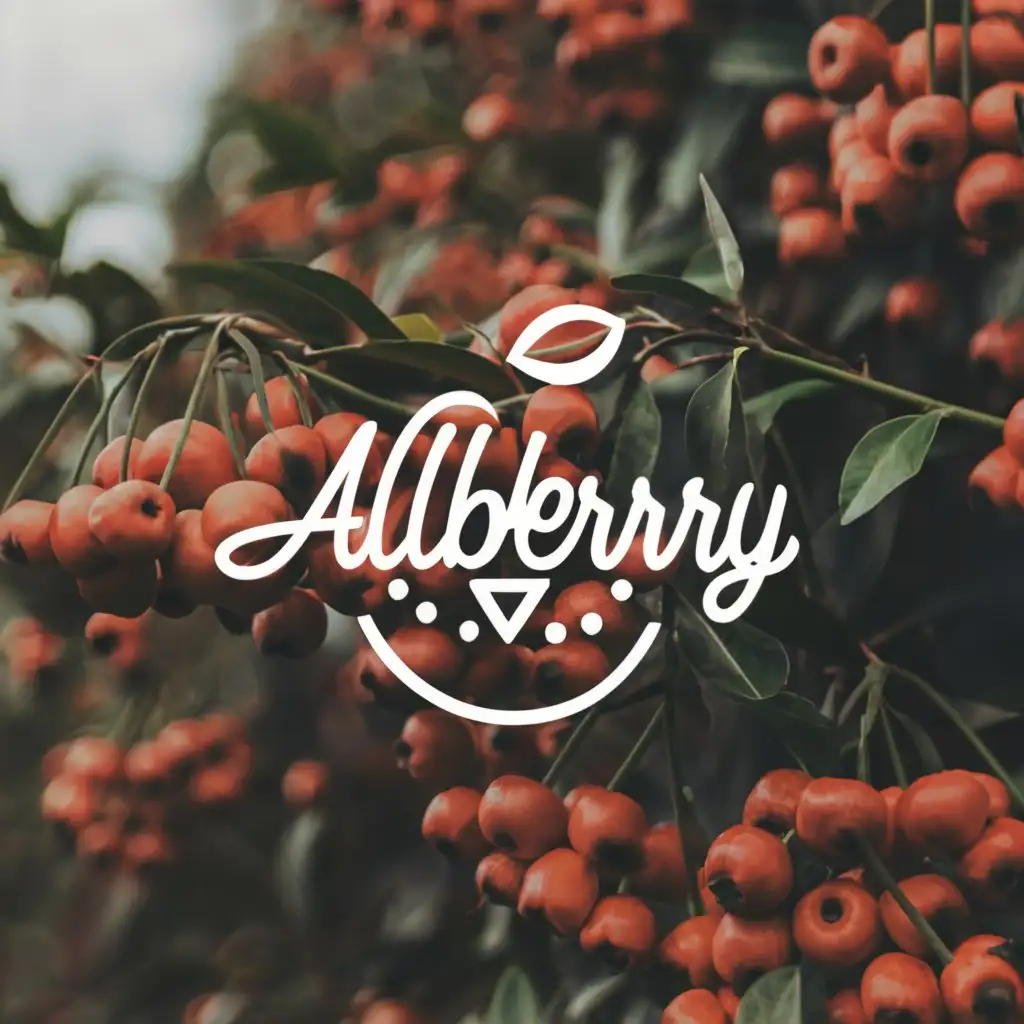 minimalistic logo design, with the text 'ALLBERRY', main symbol:anything, Moderate, clear background