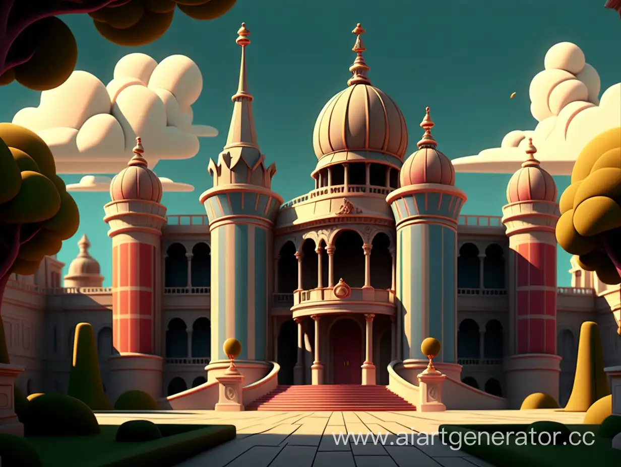 Whimsical-8K-Cartoon-Palace-Illustration