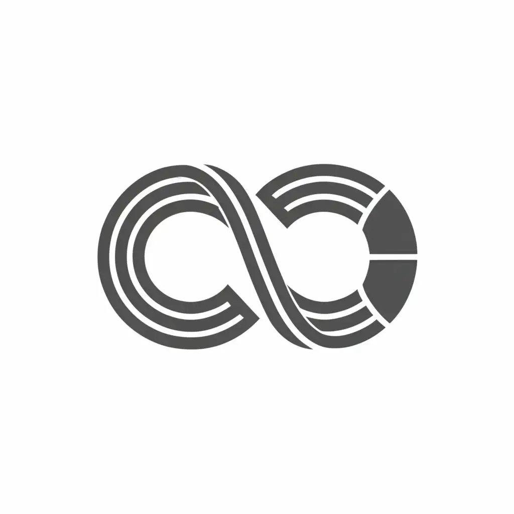 a logo design,with the text CO, main symbol:infinity,complex,clear background,no solid areas