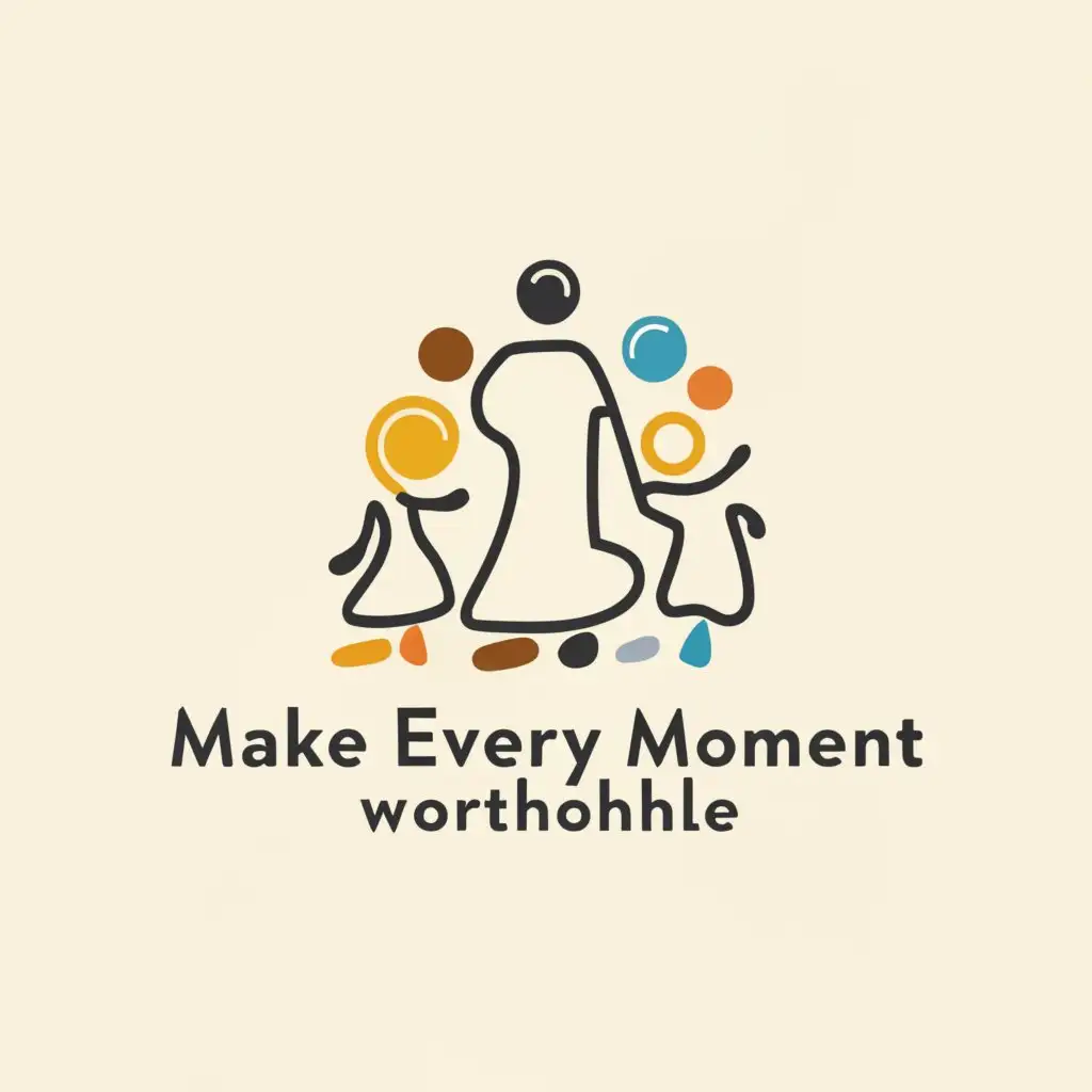 a logo design,with the text "Make Every Moment Worthwhile", main symbol:happy family,Moderate,be used in Home Family industry,clear background