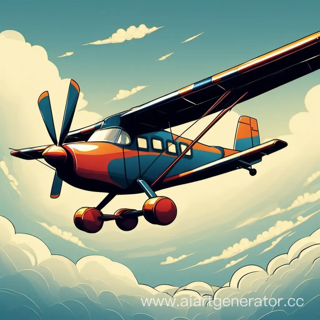 Vintage-Biplane-Soaring-Through-the-Blue-Sky