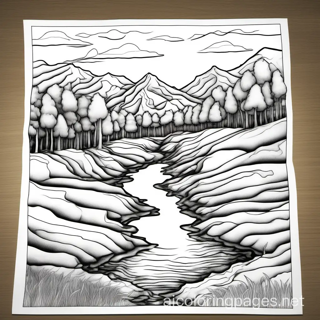 Melted-Charcoal-and-Glass-Landscape-Coloring-Page-with-Hyper-Detailed-Reflections