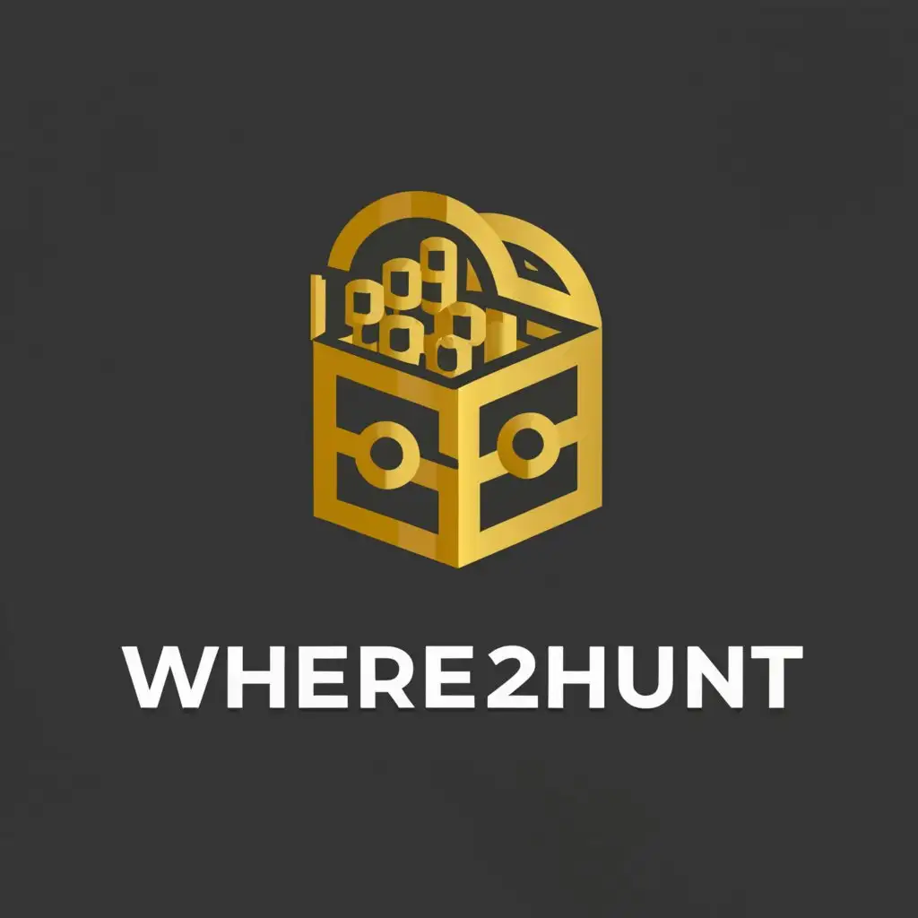 a logo design,with the text "Where2Hunt", main symbol:Treasure hunt, ,Moderate,clear background