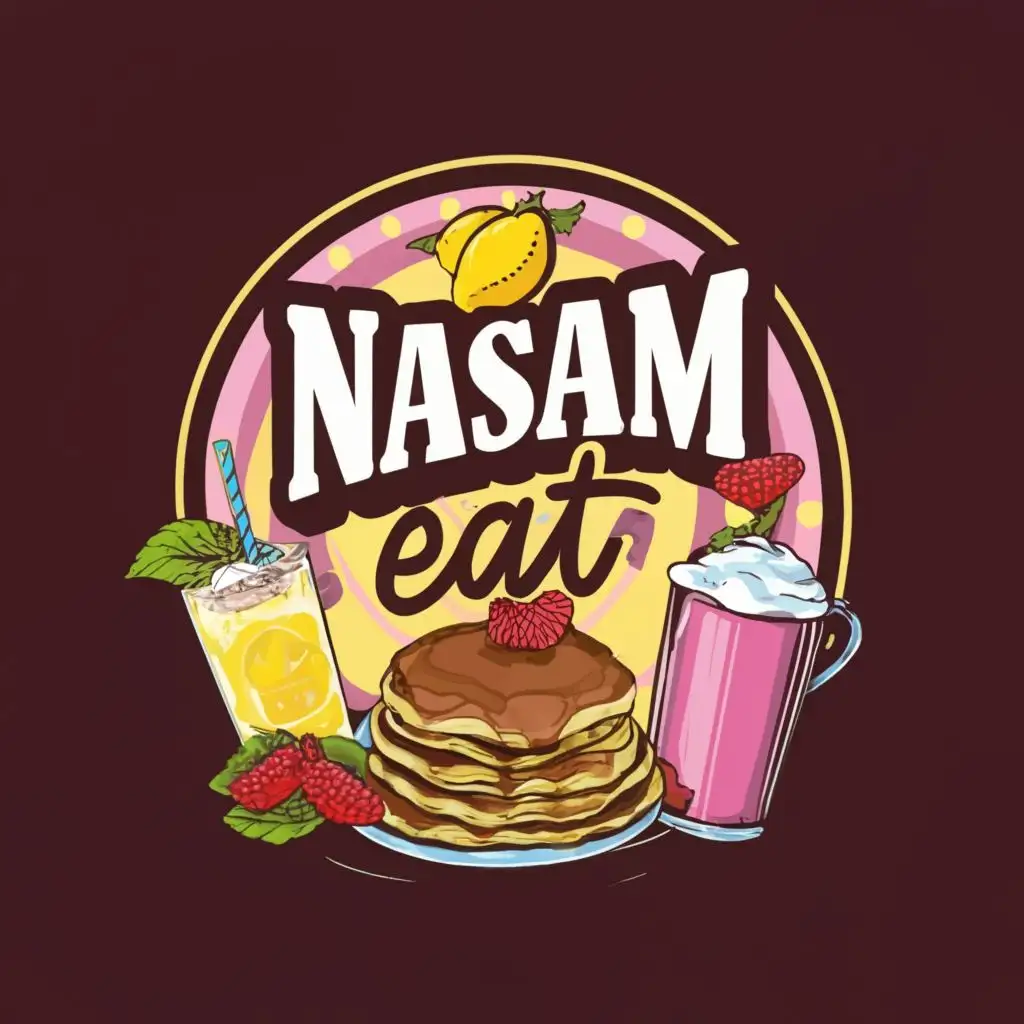 LOGO-Design-for-Nasameat-Tempting-Pancakes-and-Mulberry-Lemonade-Fusion