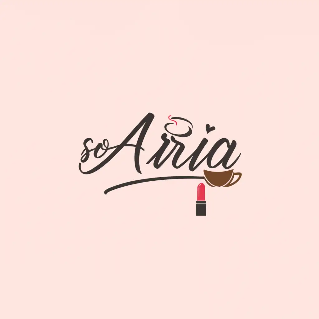 a logo design,with the text "so aria", main symbol:blog about beauty, life, makeup,Minimalistic,clear background