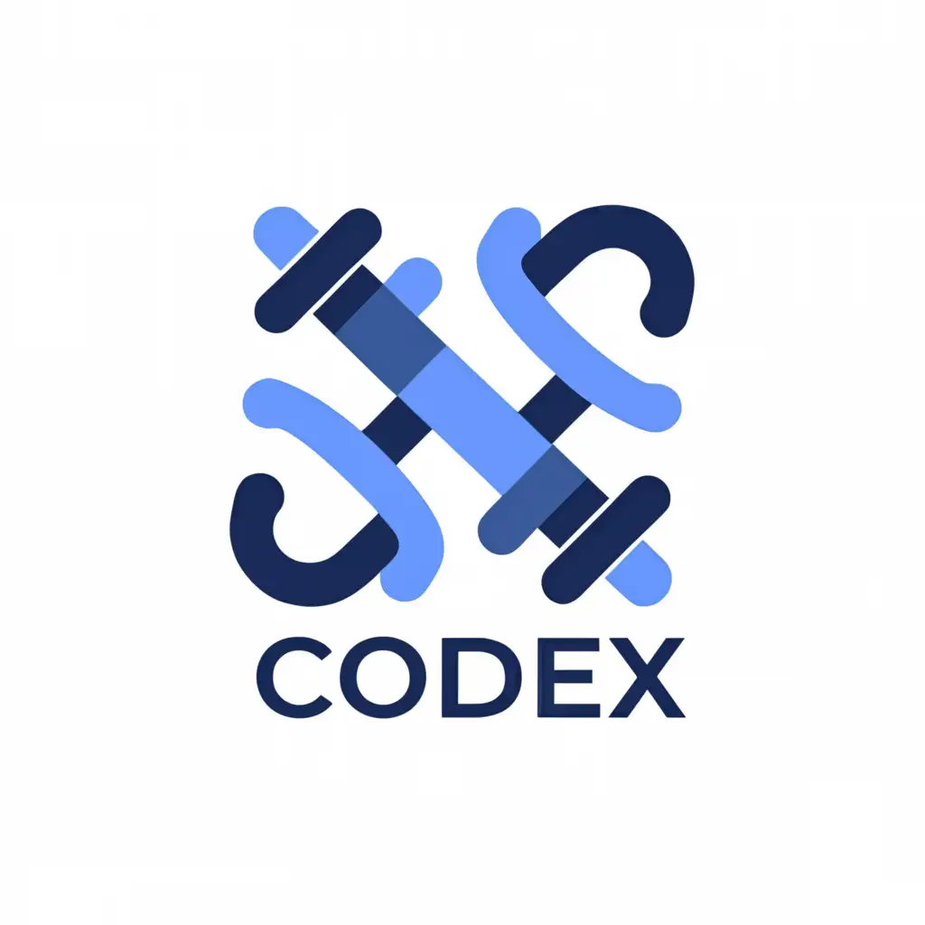 a logo design,with the text "CodeX", main symbol:X,Moderate,be used in Technology industry,clear background