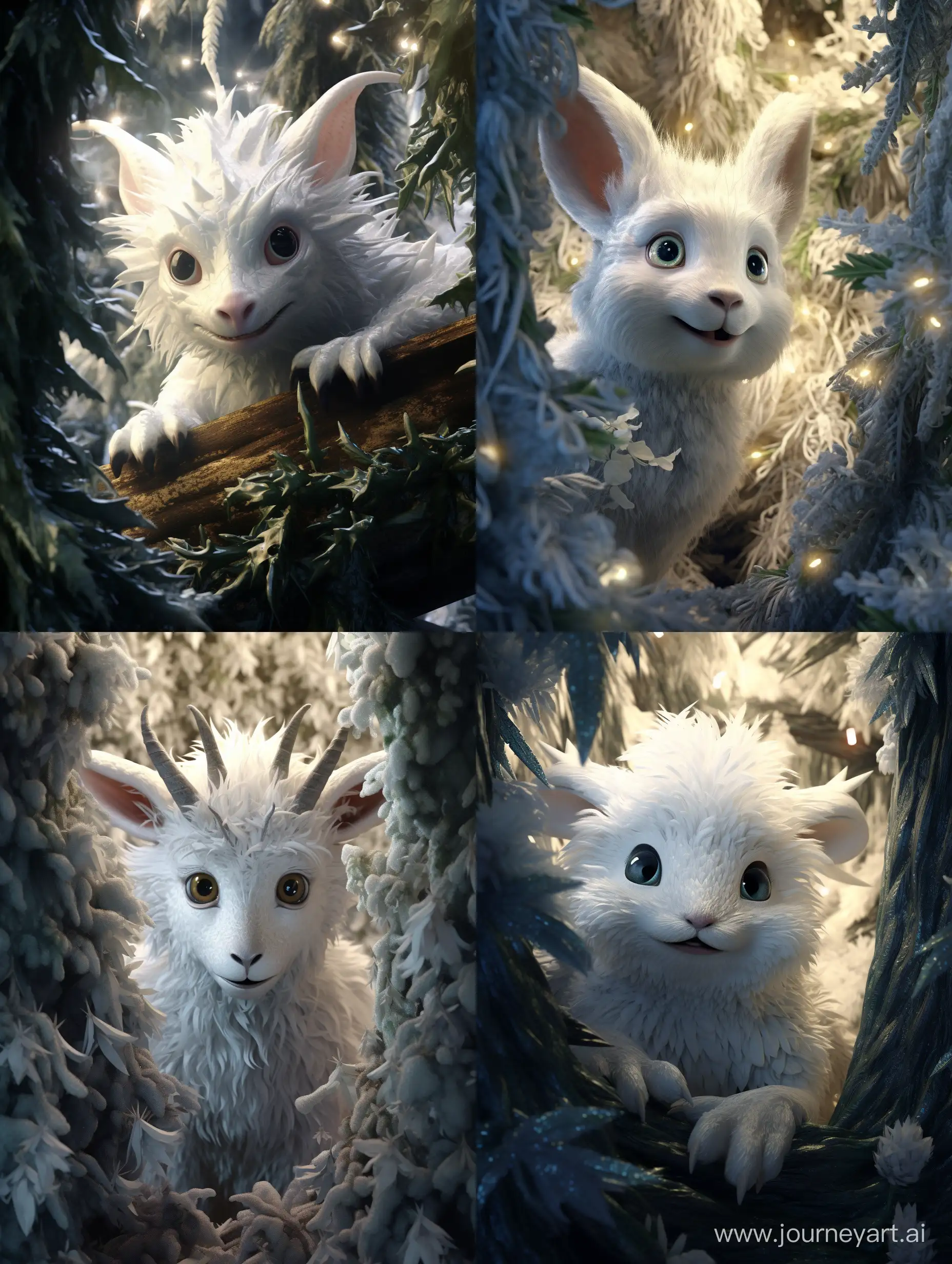 Enchanting-Chupacabra-in-a-Sparkling-Christmas-Forest