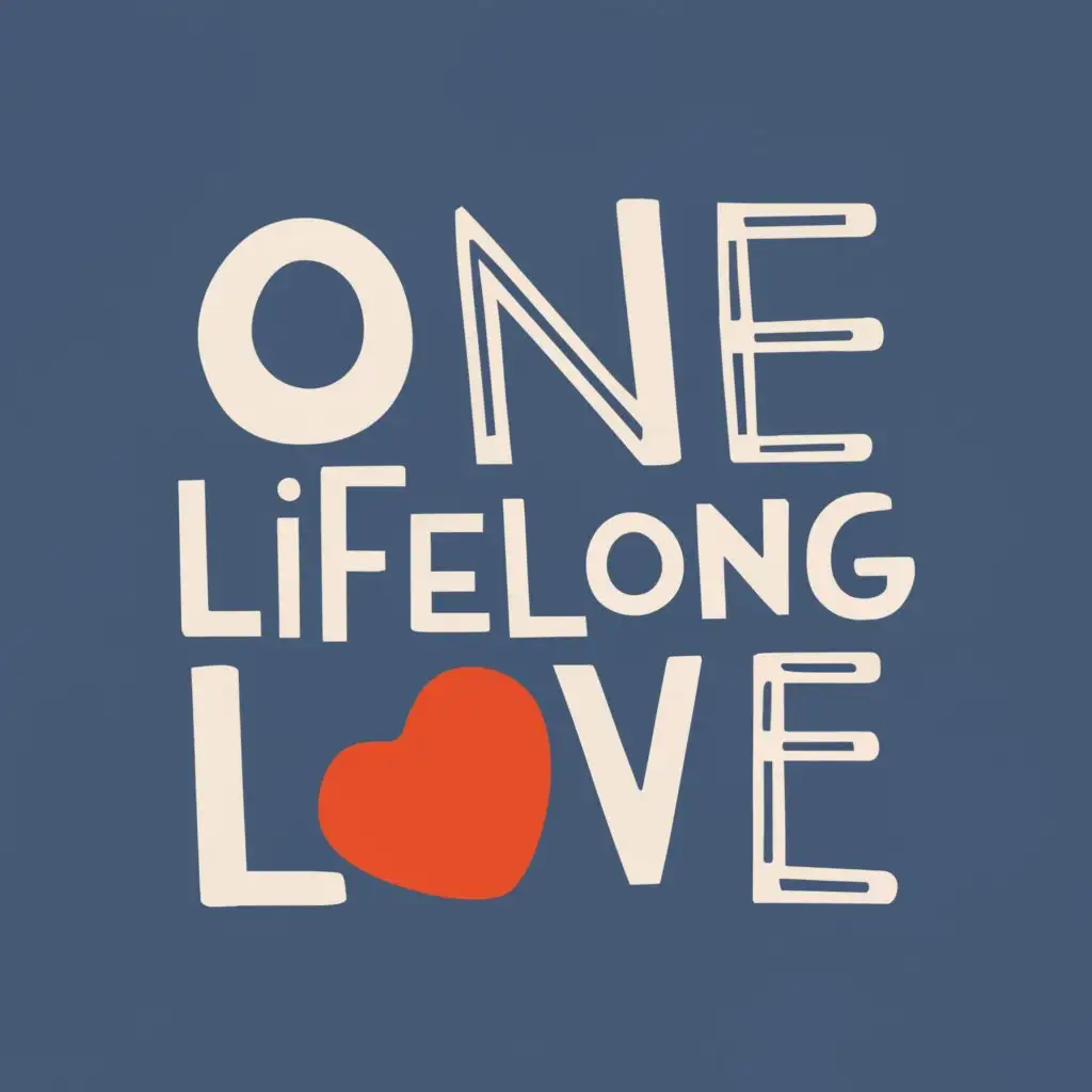 logo, One lifelong love, with the text "One lifelong love", typography