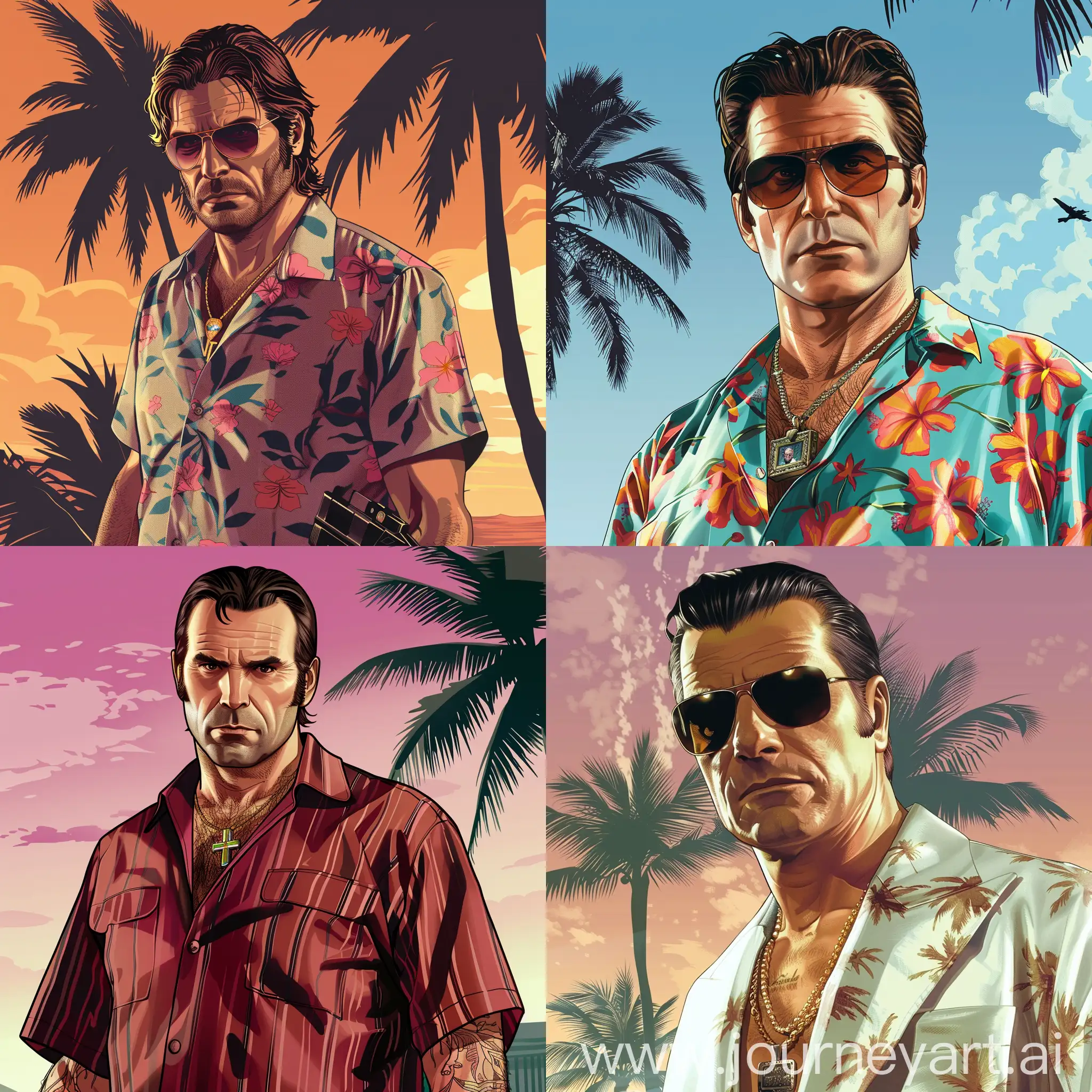 GTA vice City main charcter but in Software Developer look
