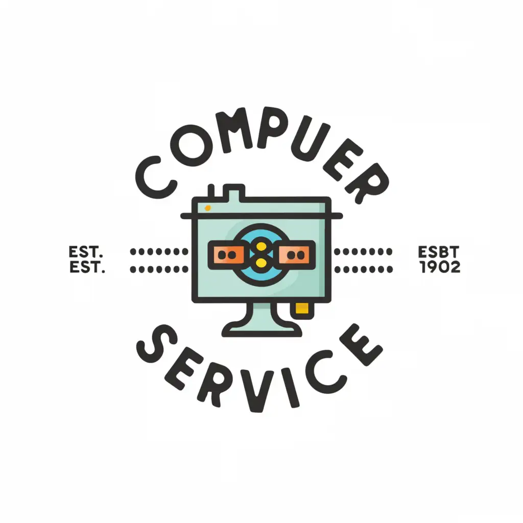 a logo design,with the text "Computer Service", main symbol:computer,Moderate,be used in Technology industry,clear background