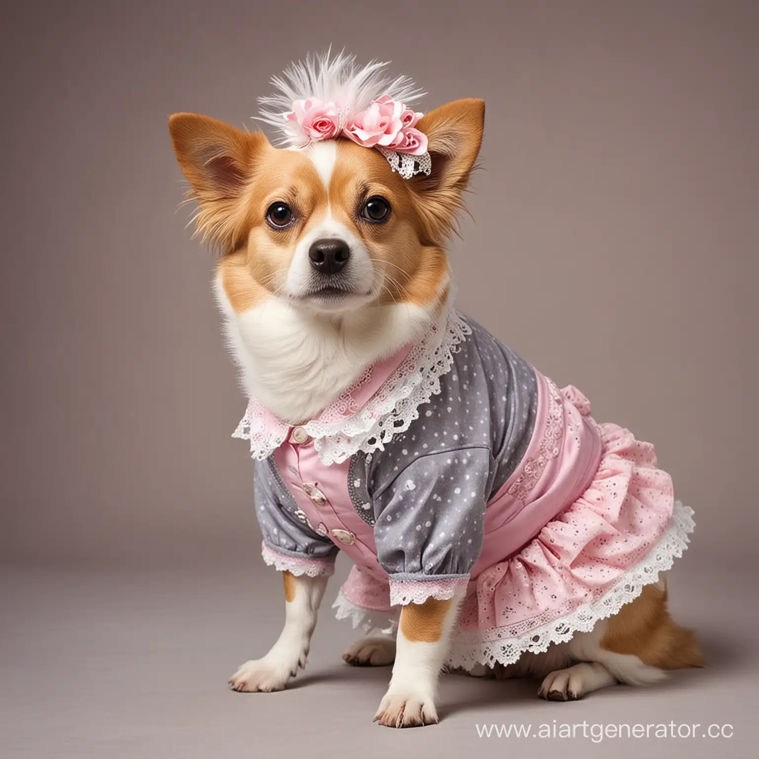 Fashionably-Dressed-Dog-Posing-in-Urban-Park