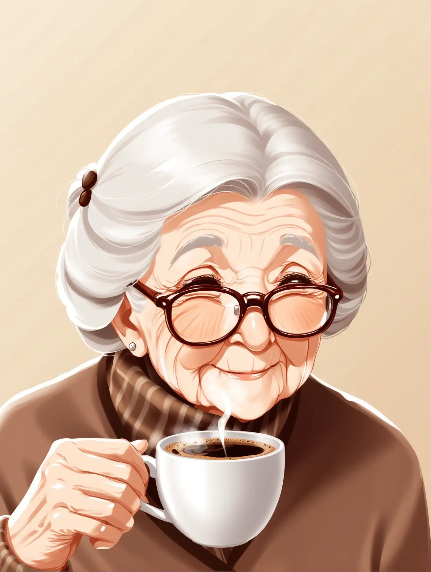пожилые люди любят кофе
