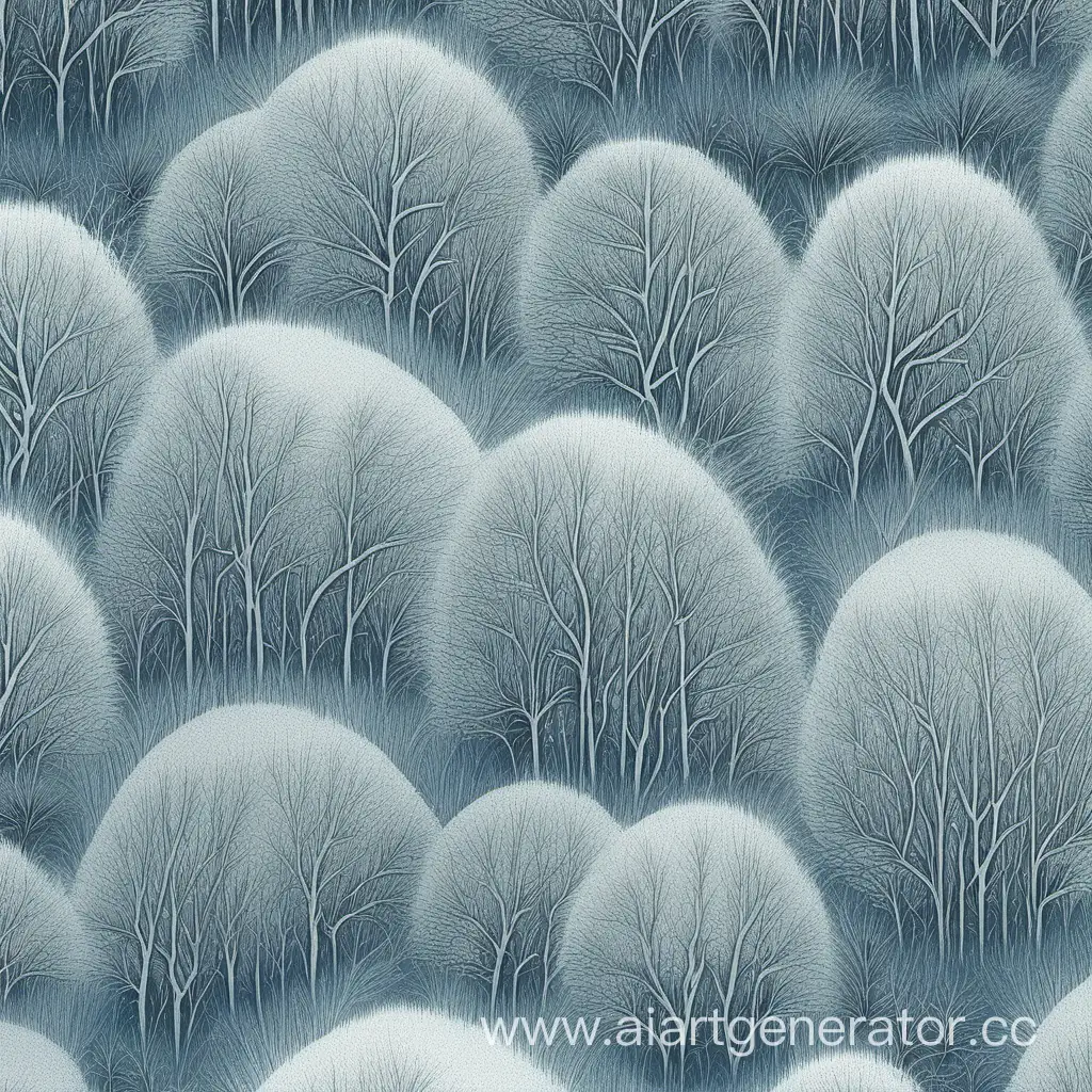 print for fabric pattern of a frosty morning