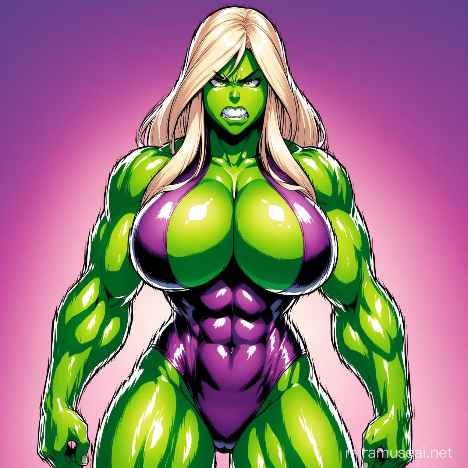 Gwen Stacy Giant SheHulk Transformation Incredible Growth of Muscles and Breasts