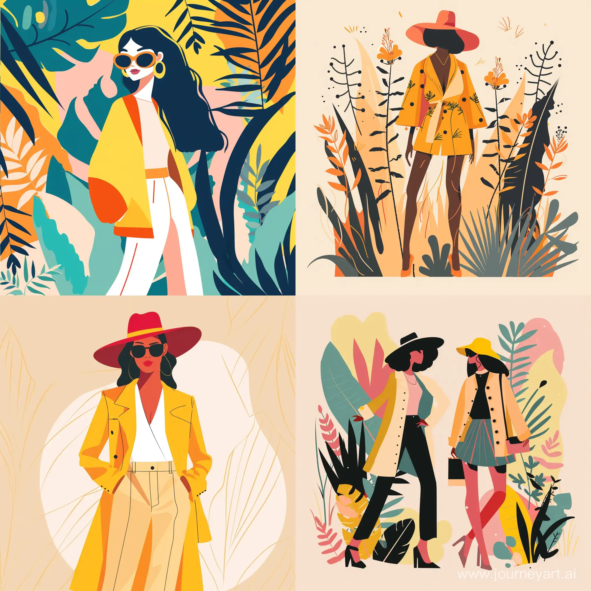 Charming-Spring-Fashion-Illustration-Abstract-Memphis-Style-in-Vector