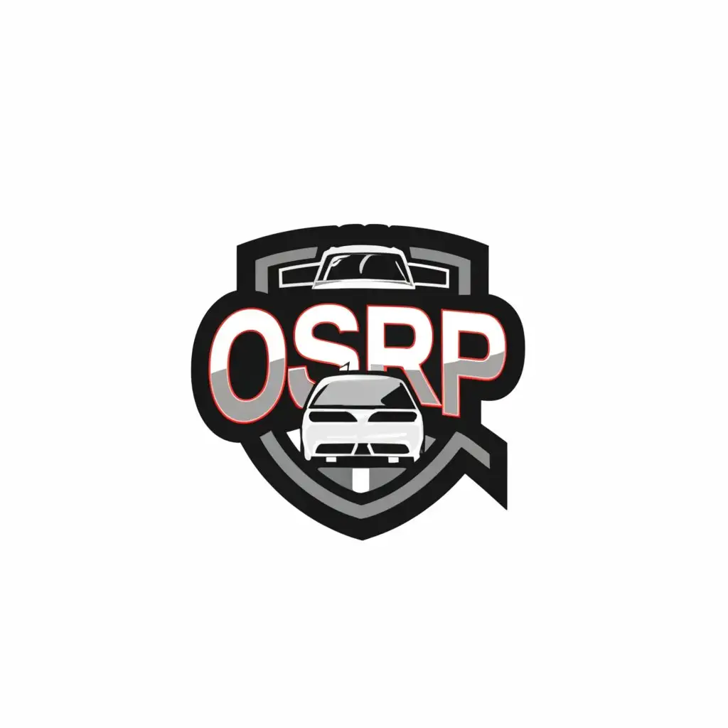 a logo design,with the text "OSRP", main symbol:police car,Moderate,be used in Technology industry,clear background