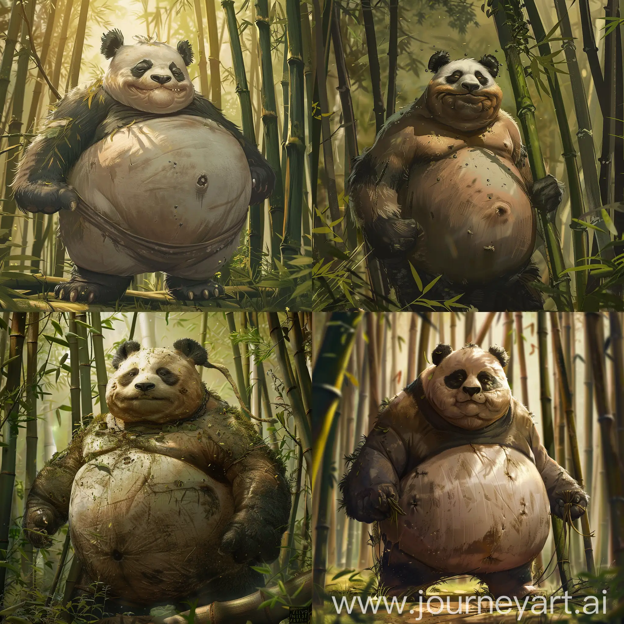 Pendo-the-Rotund-Panda-A-Charming-Encounter-in-the-Bamboo-Haven