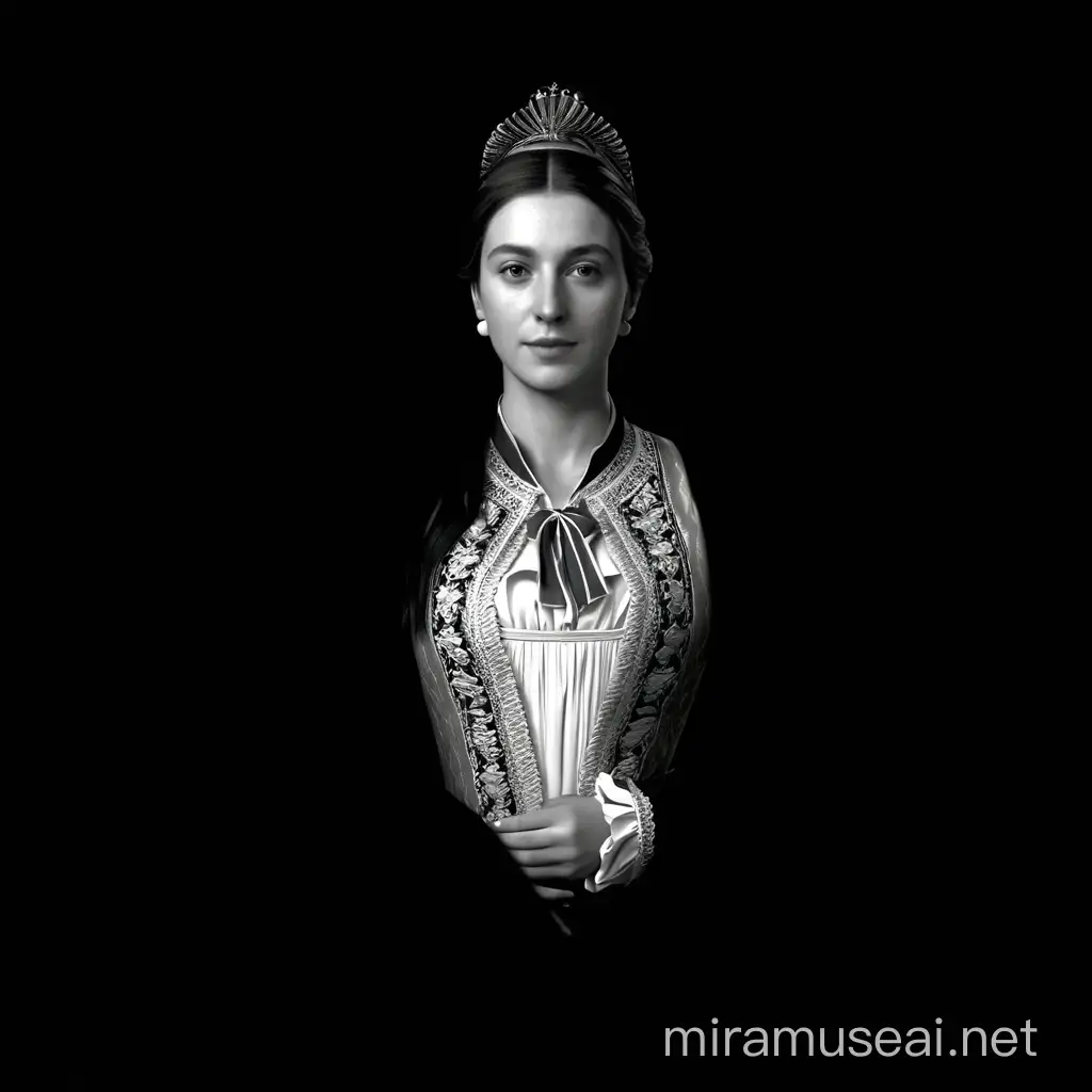 French woman of the 18th century.
realism style, 3d-animation