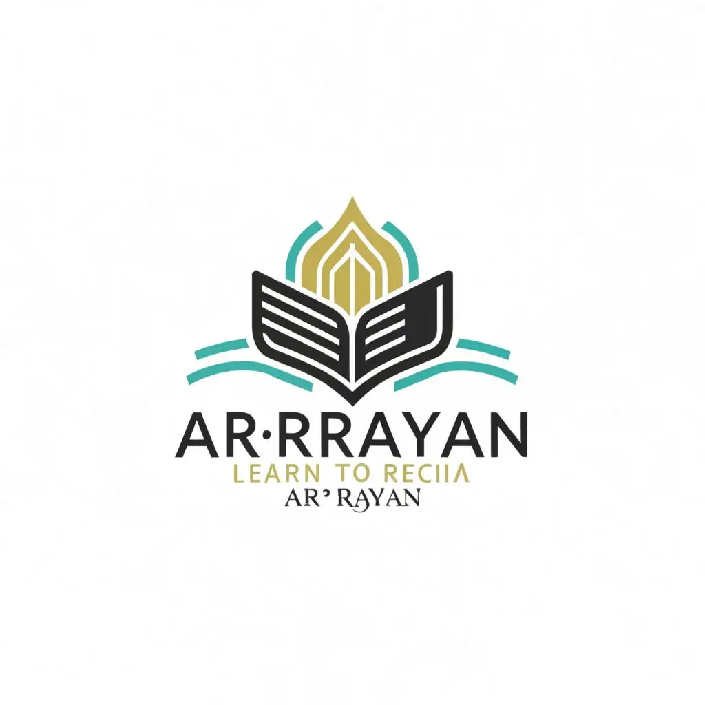 a logo design,with the text "House of Memorization Ar-Rayyan", main symbol:Learn to Recite and Study the Qur'an,Moderate,be used in Religious industry,clear background