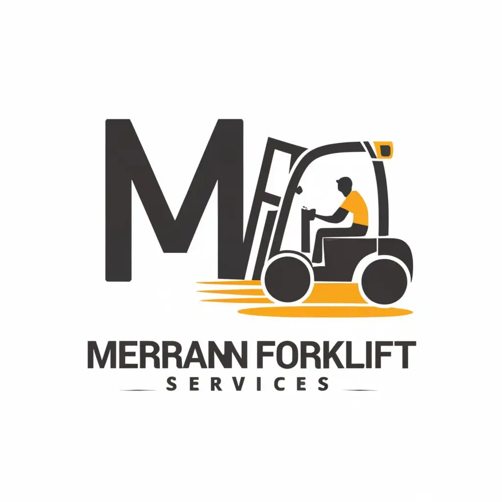 logo, MFS, with the text "mehran forklift services", typography
