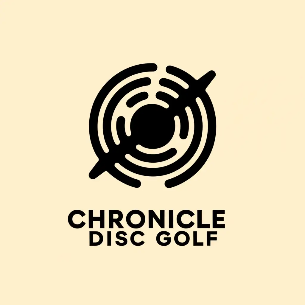a logo design,with the text 'Chronicle Disc Golf', main symbol:Frisbee,Minimalistic,clear background