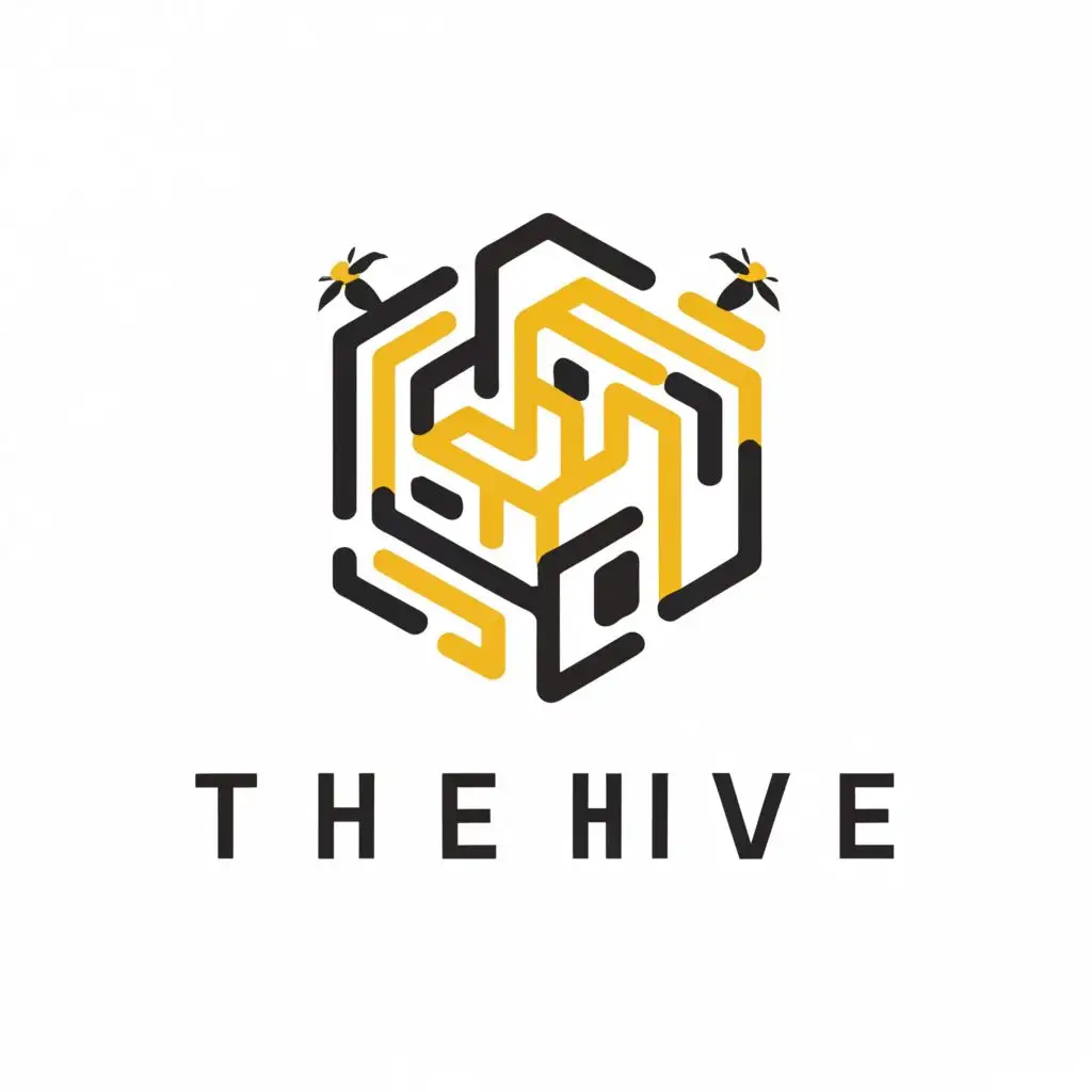 a logo design,with the text "the hive", main symbol:bee hive,complex,clear background