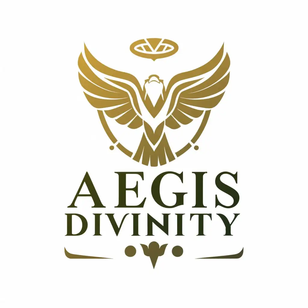 LOGO-Design-For-Aegis-Divinity-Dove-with-Halo-Symbolizing-Protection-and-Divinity