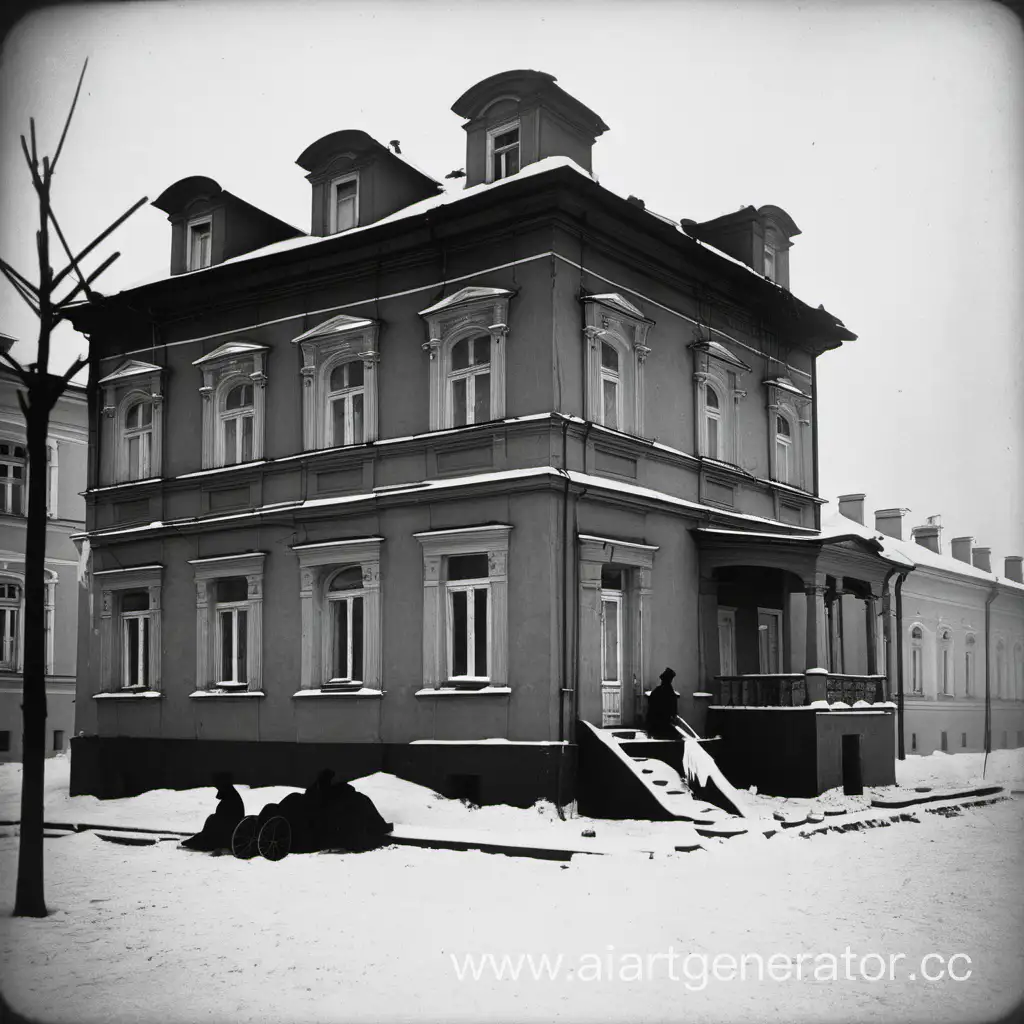 Типичный дом снаружи в Петербурге 19 века.Холод.Бедность.
