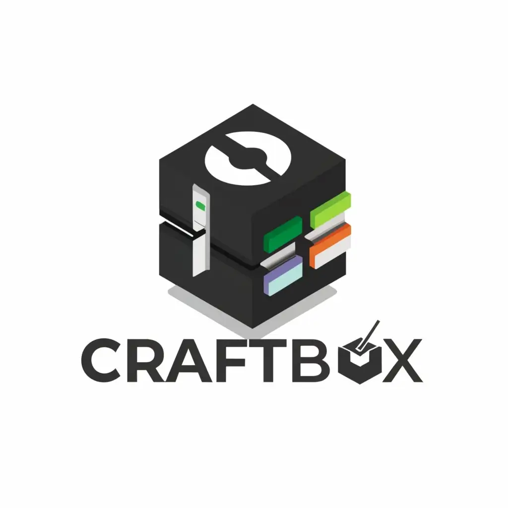 a logo design,with the text "CRAFTBOX", main symbol:A BOX,Moderate,be used in Technology industry,clear background