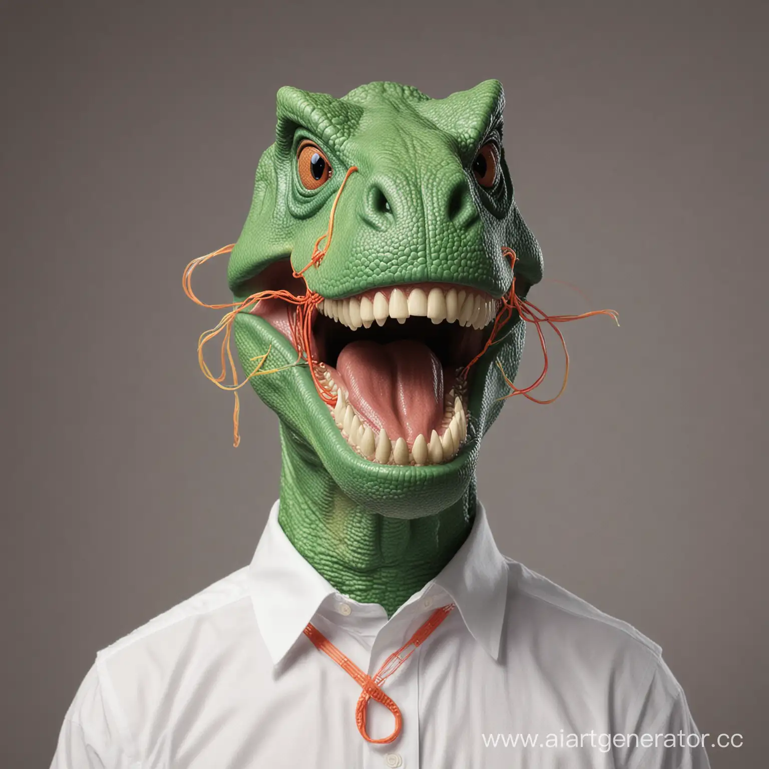 Dinosaur-with-Braces-and-Rubber-Bands-Playful-Prehistoric-Creature-with-Dental-Accessories