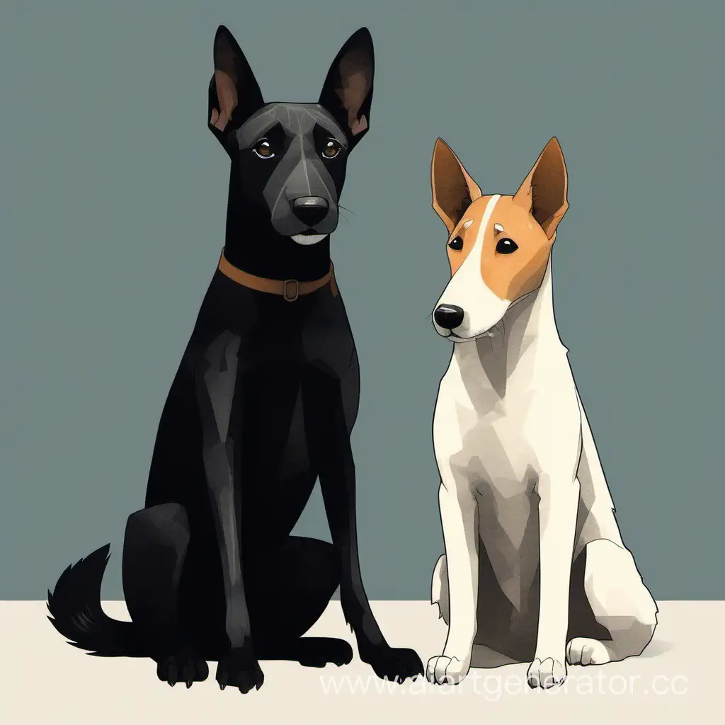 Harmony-in-Canine-Companionship-Black-Shepherd-and-White-Mustached-Fox-Terrier