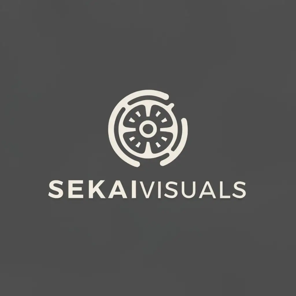 a logo design,with the text "SekaiVisuals", main symbol:film stock,Moderate,clear background