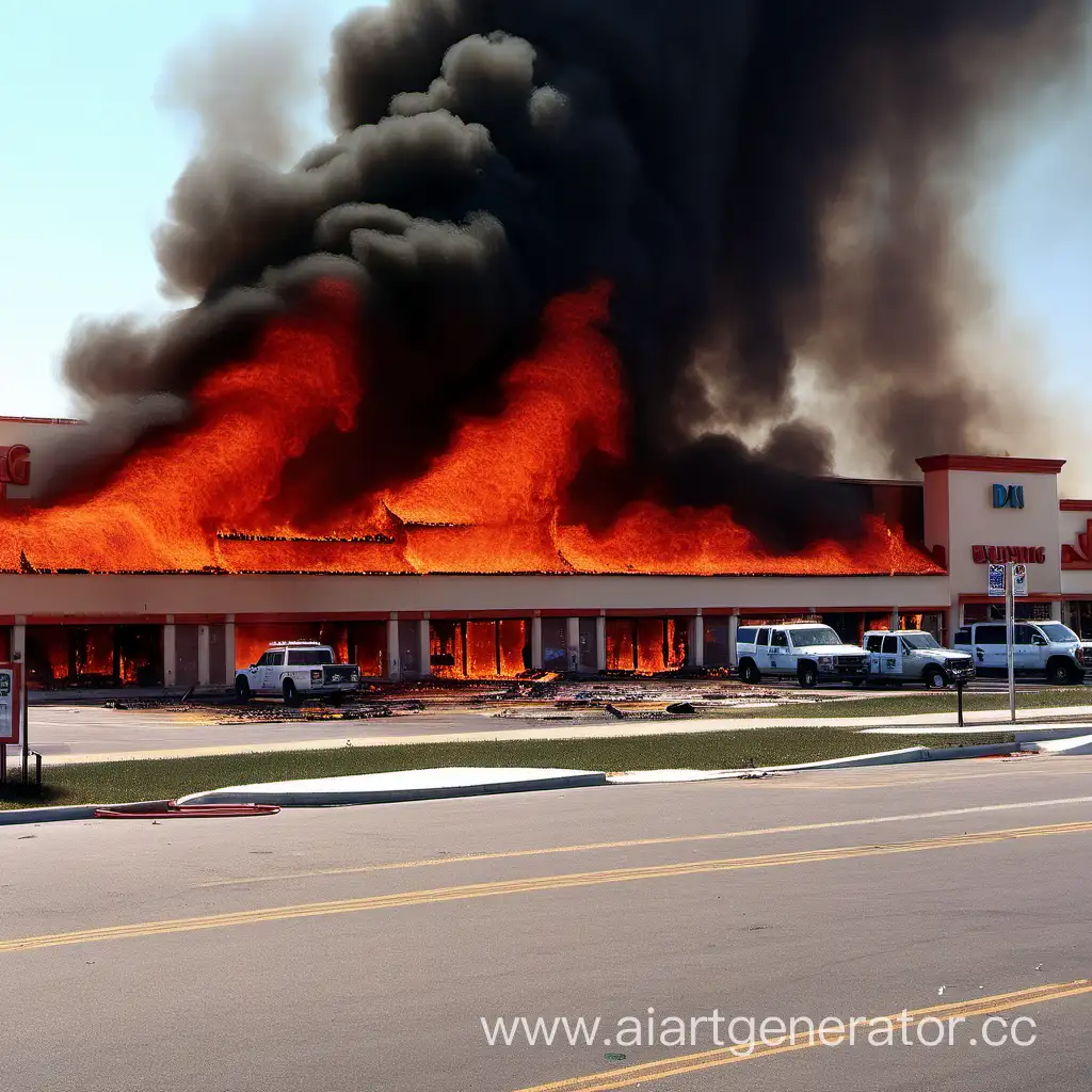 Fiery-Scene-Shopping-Center-Ablaze-in-Flames