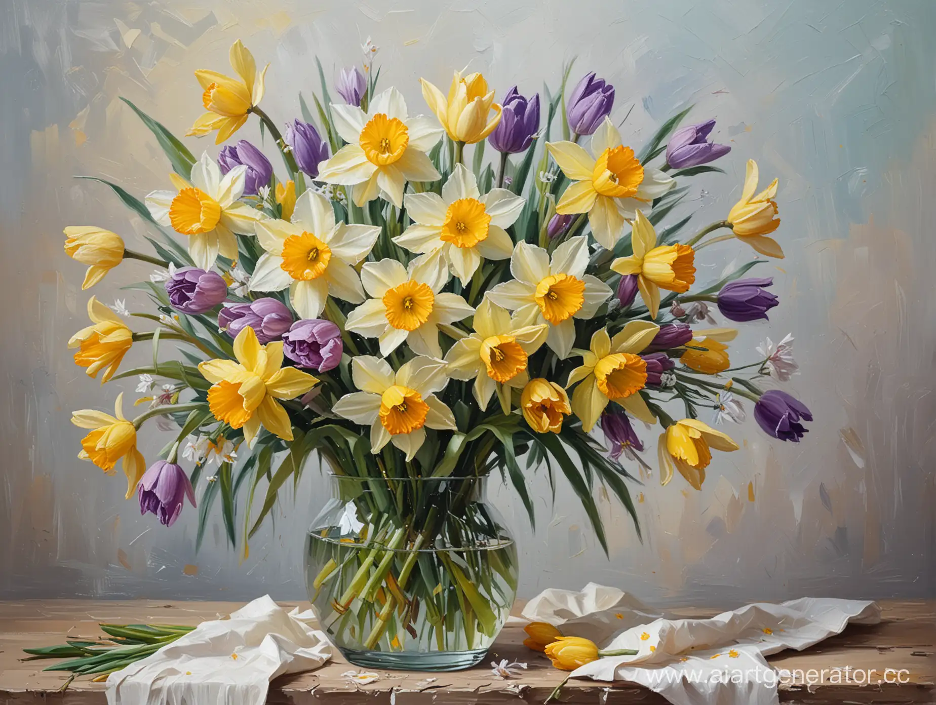 Vibrant-Spring-Flower-Bouquet-Oil-Painting