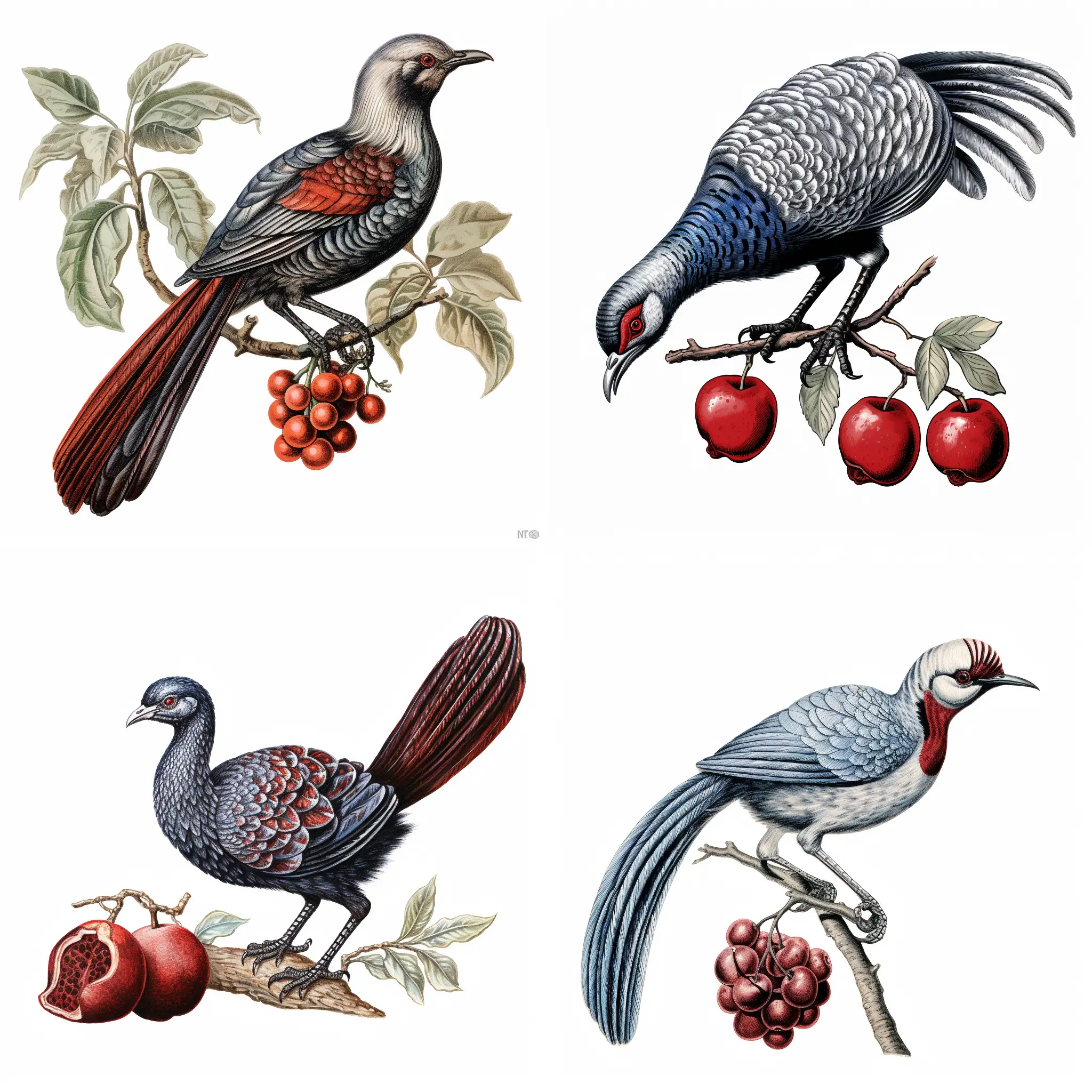 I need a logo illustrating a silver pheasant is eating a hazel nut