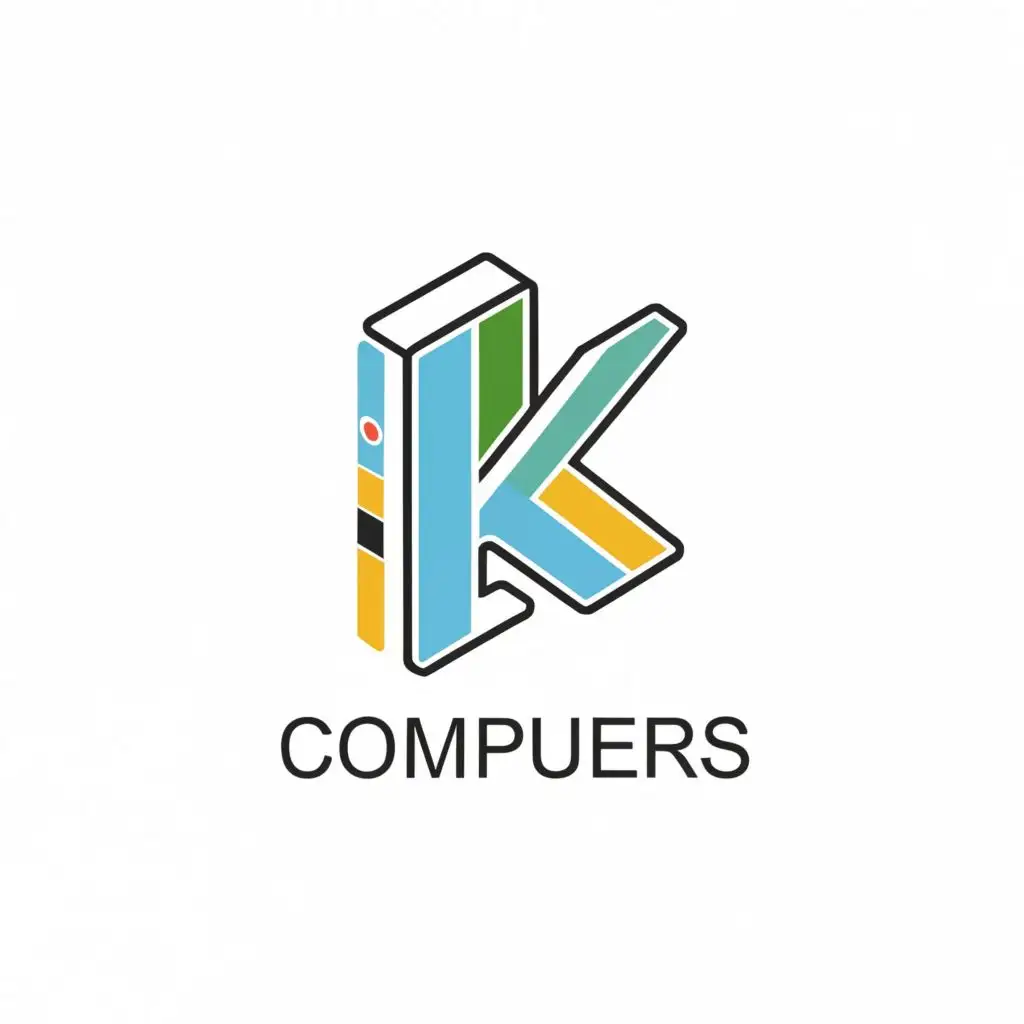 logo, COMPUTER EDUCATION, with the text "K COMPUTERS", typography, be used in Technology industry