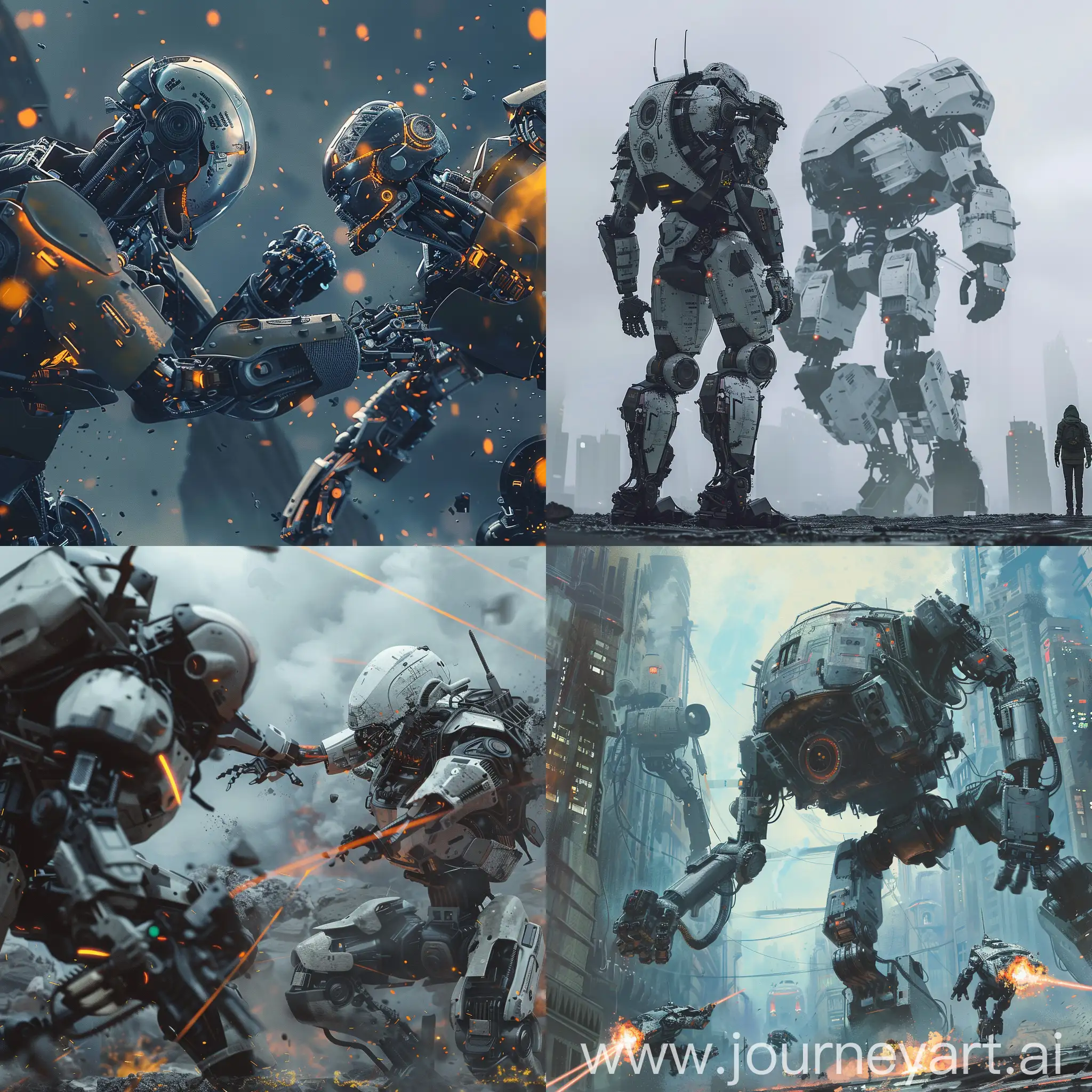 Epic-SciFi-Battle-Dueling-Robots-Clash-in-HighContrast-Showdown