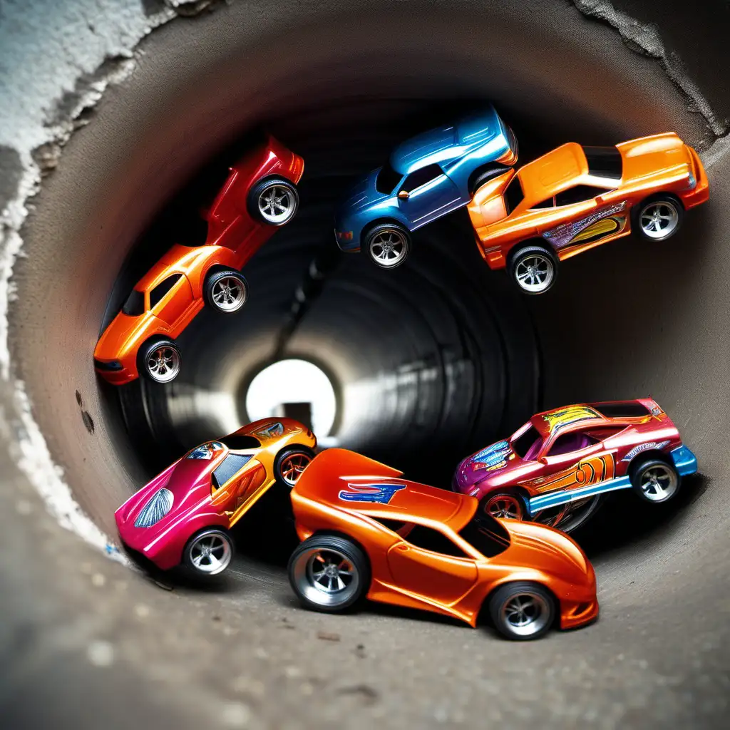 Thrilling Hot Wheels Car Race in a Dynamic Pipe Track