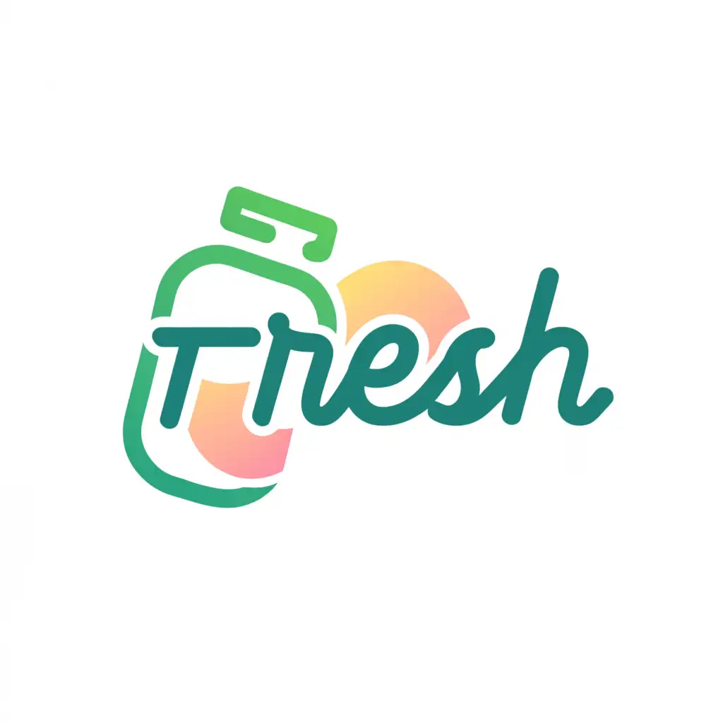 a logo design,with the text "fresh", main symbol:bottle,Moderate,clear background