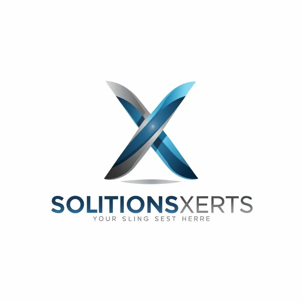 a logo design,with the text "SolutionsXperts", main symbol:X,Moderate,clear background