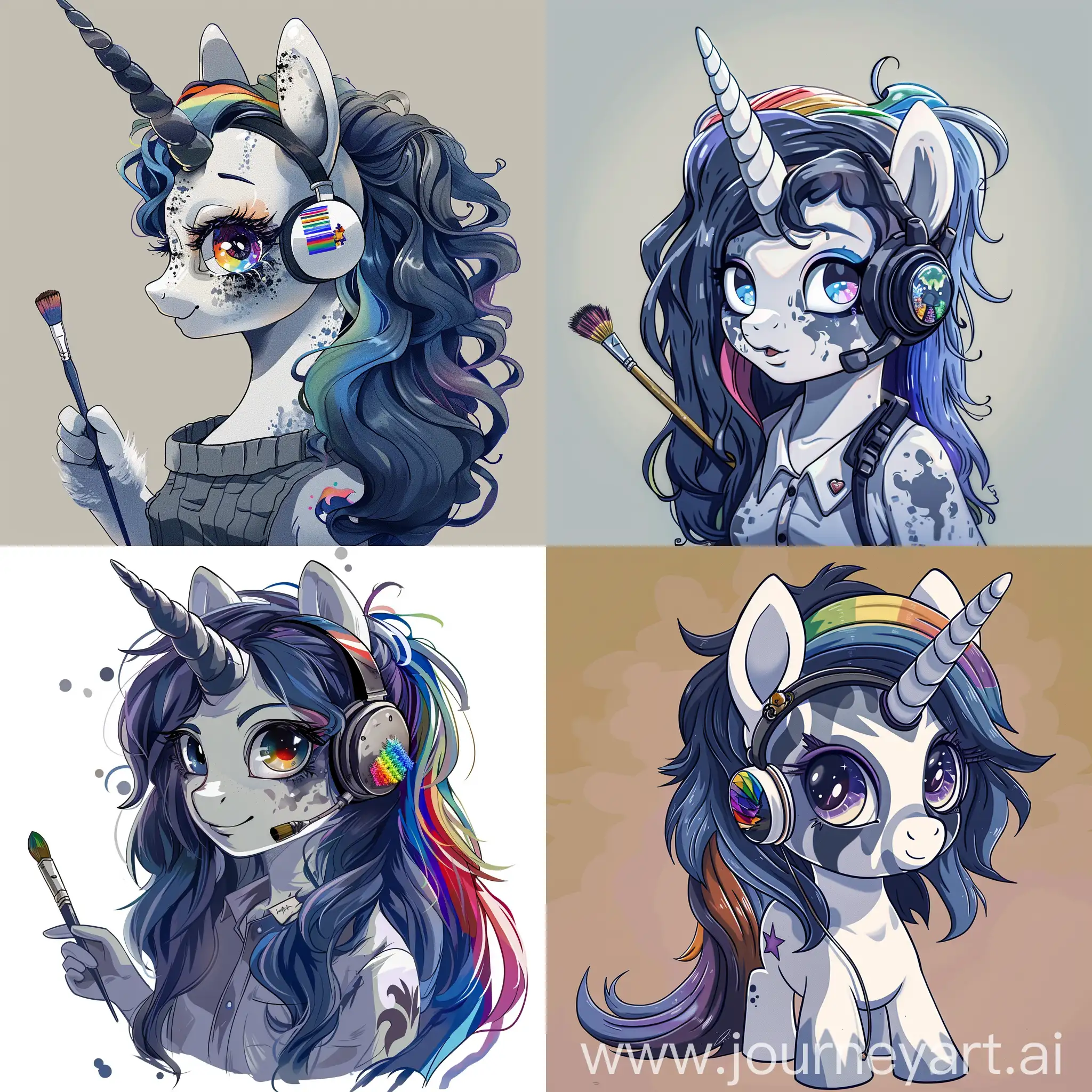 Asexual-MLP-Alicorn-Pony-in-FullBody-Fanart-with-Rainbow-Accessories