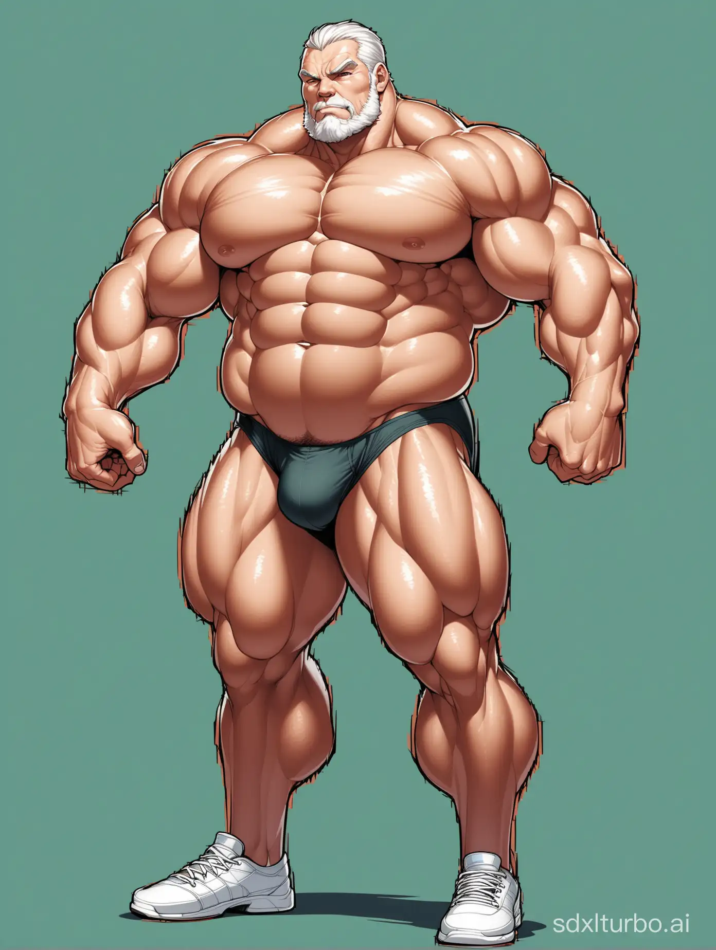 Massive-Muscle-Stud-in-White-Underwear-Flexing-Biceps