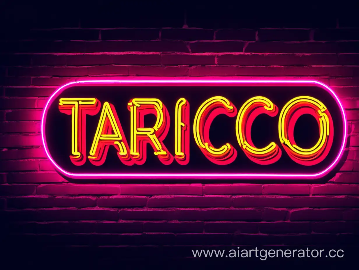 Neon-Style-Inscription-TariccO-for-a-Vibrant-Display