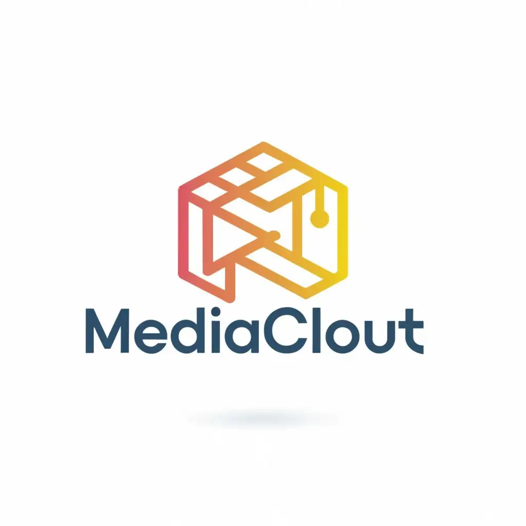 logo, Digital agency, with the text "MediaClout", typography, be used in Internet industry