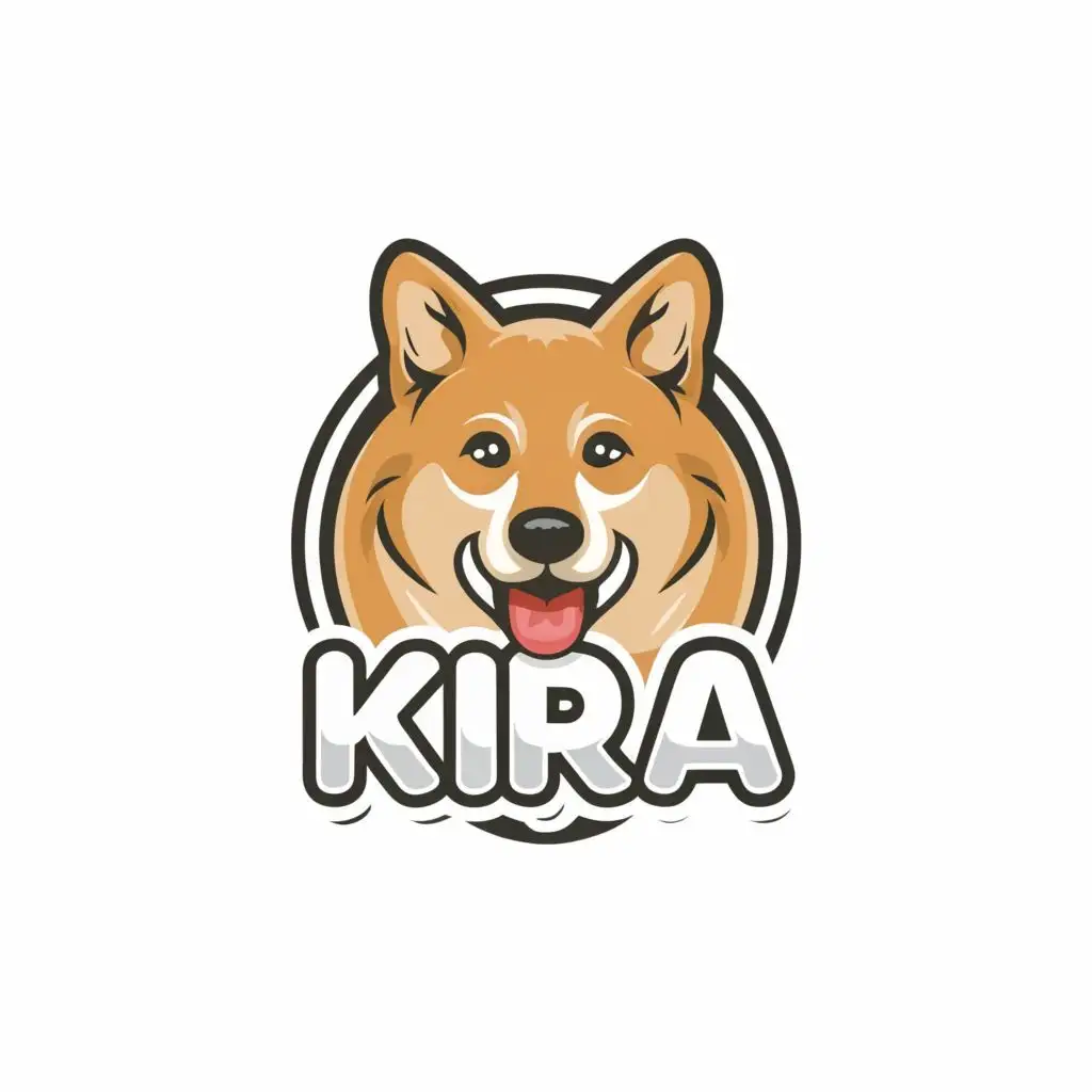 LOGO-Design-For-Vlog-Akita-Elegant-Typography-Featuring-Kira-for-Animals-and-Pets-Enthusiasts