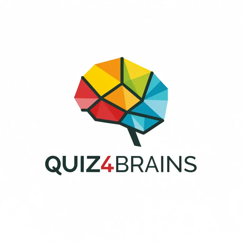 a logo design,with the text "Quiz4brains", main symbol:brain,Moderate,be used in Education industry,clear background