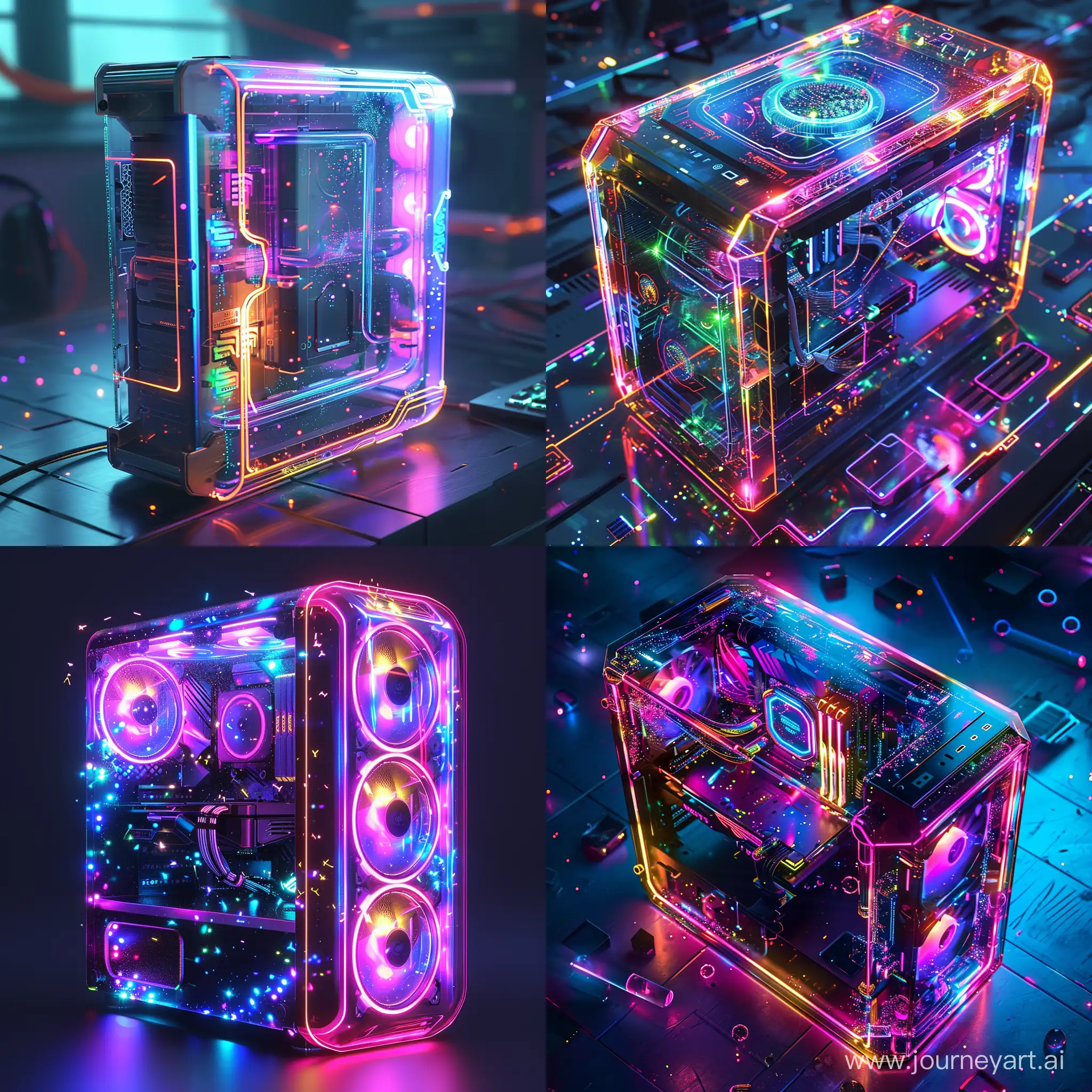 Futuristic-PC-Case-with-Holographic-Organic-LEDs-and-Quantum-Dots