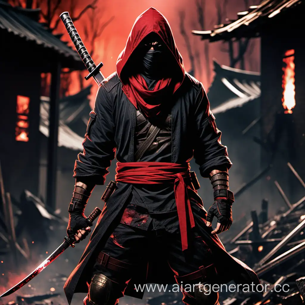 Ronin-Marvel-Character-with-Katana-in-Red-and-Black-Assassin-Armor