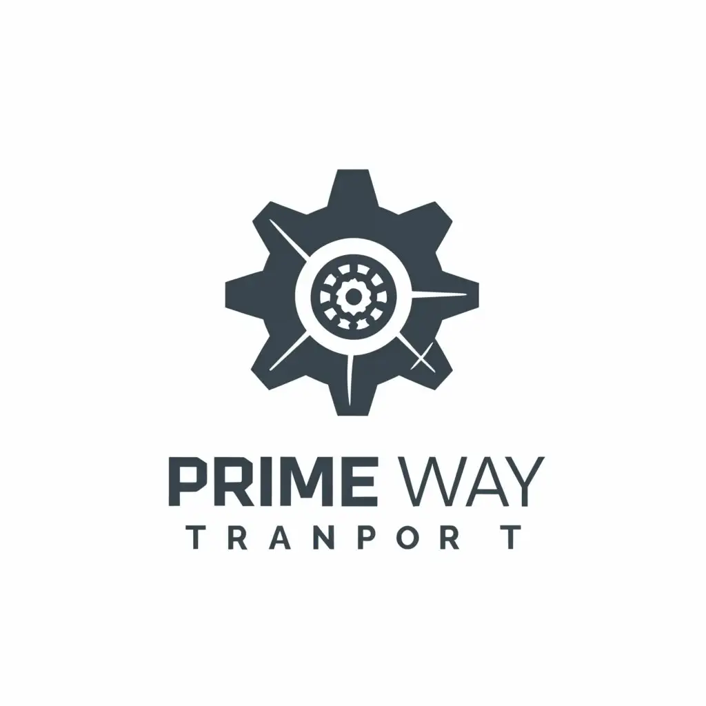 a logo design,with the text "prime way transport", main symbol:Transport,Minimalistic,be used in Travel industry,clear background