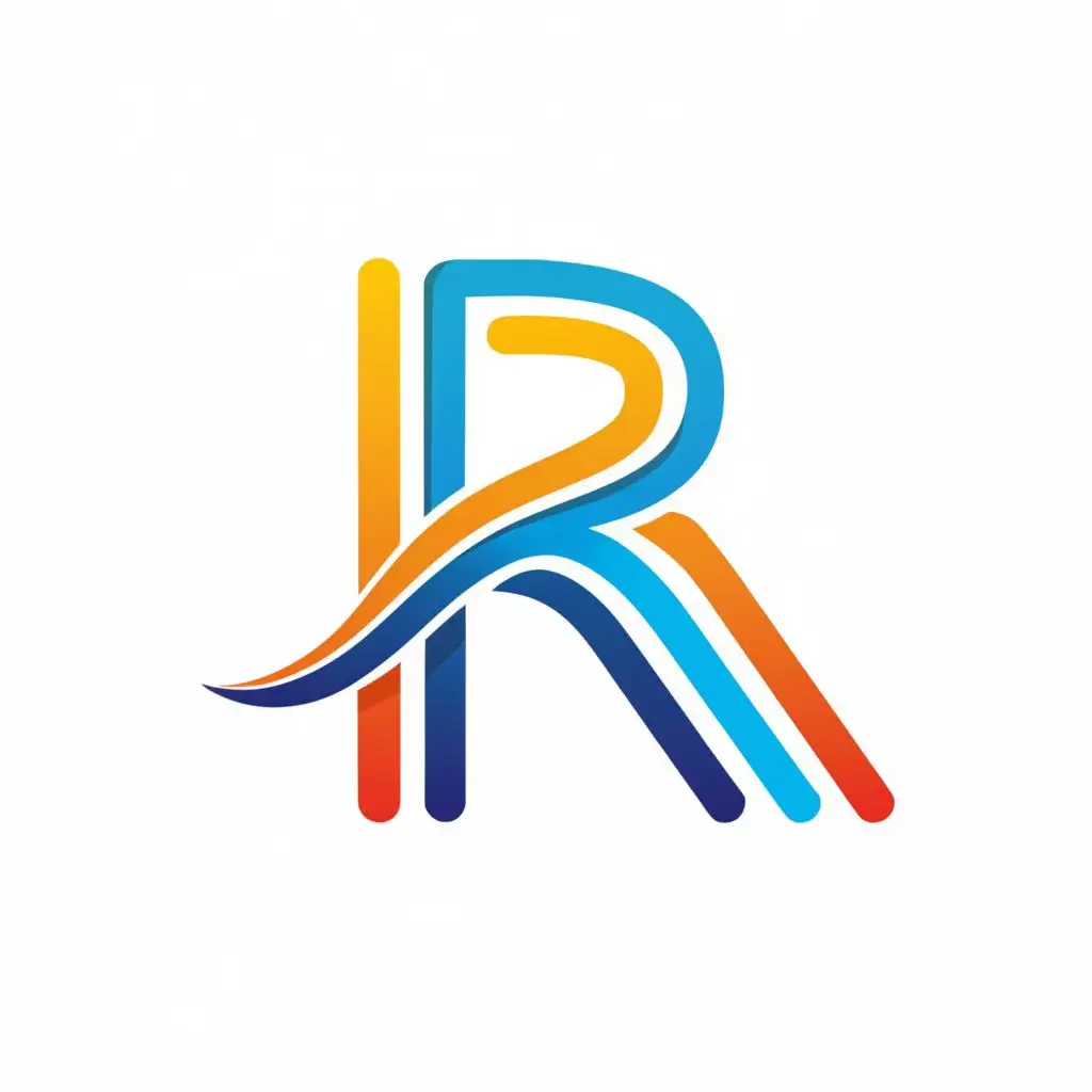 logo, letter R written using vectors and using confident color scheme, with the text "Renius", typography, be used in Internet industry